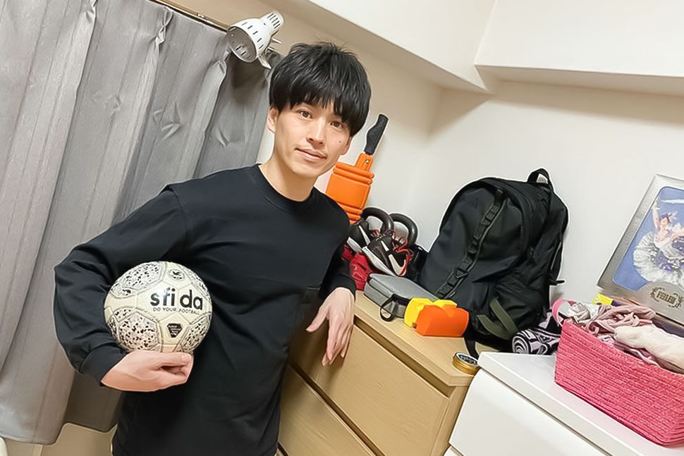 プロアスリートとして活躍する陽太さんは持ち物がミニマム