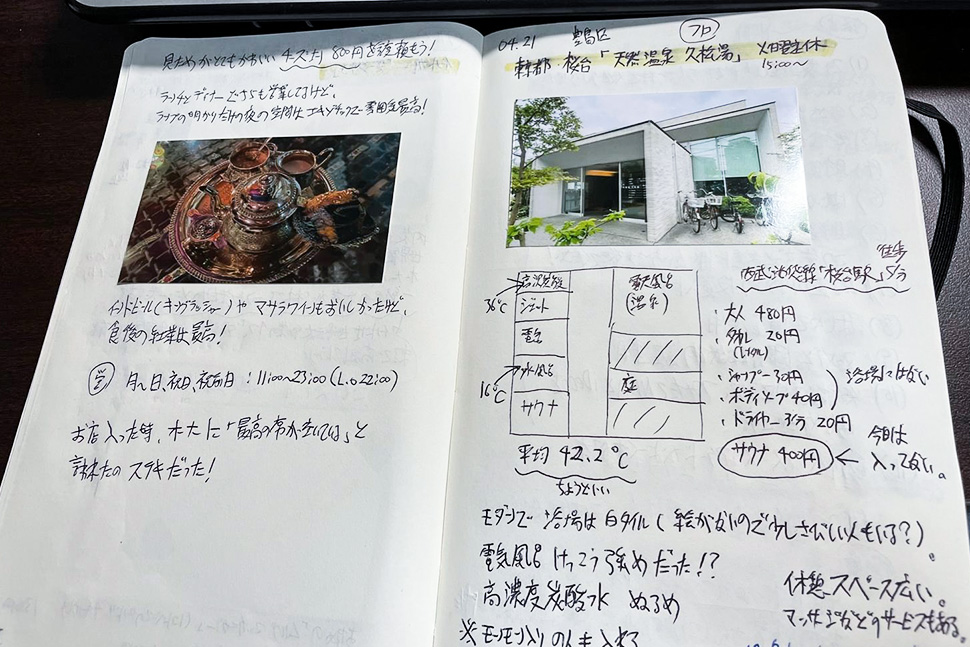 たくさん書き込んだメモは捨てずに大事にサマリーポケットで保管