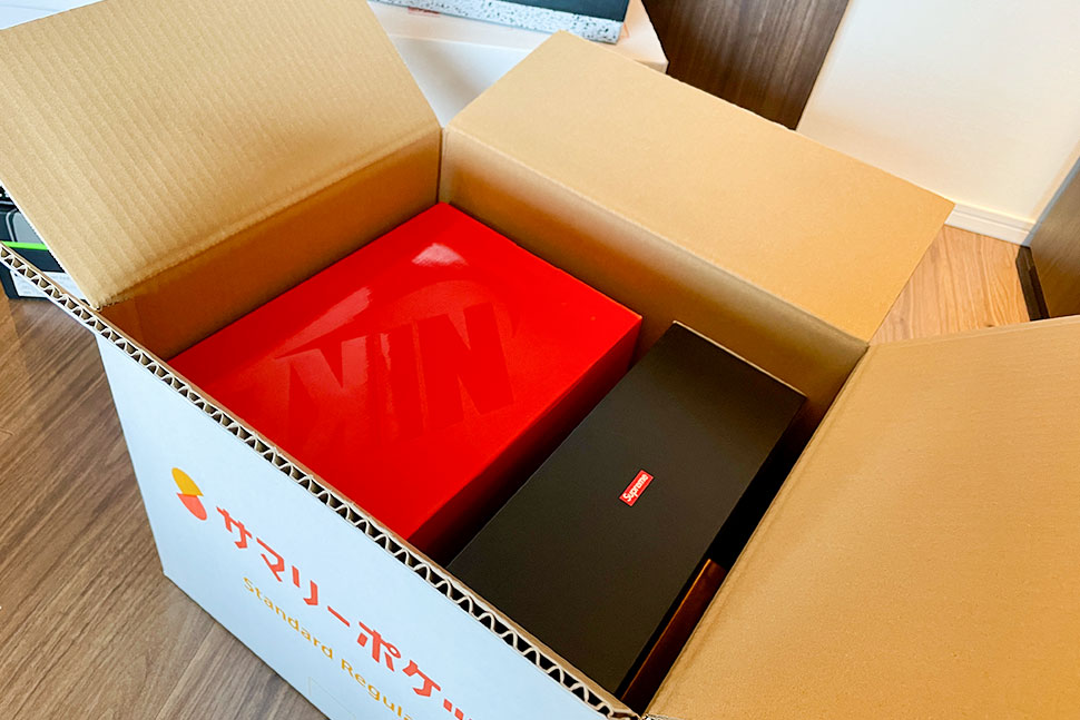 サマリーポケットに箱ごとあずけておけば、スマホから管理できる