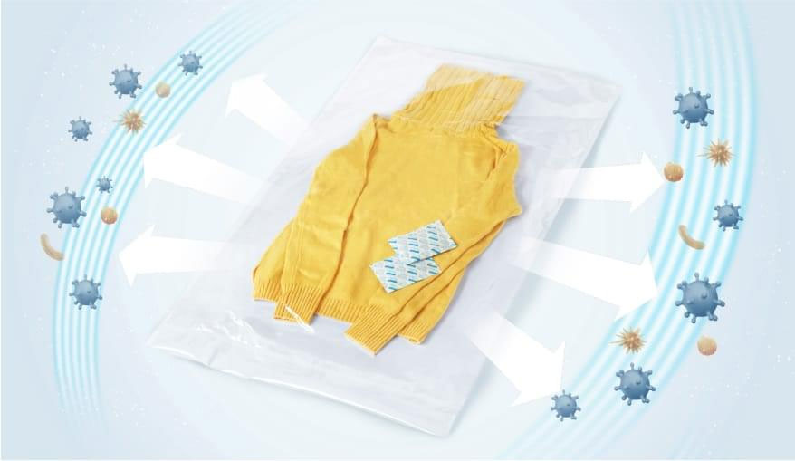 特に大事な服は防カビ、防虫、酸化による黄ばみ防止に効果のある無酸素保管オプションもおすすめ
