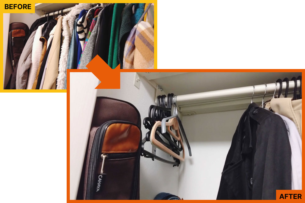 冬物を預けて、クローゼットをスッキリさせて今使う服を使いやすく